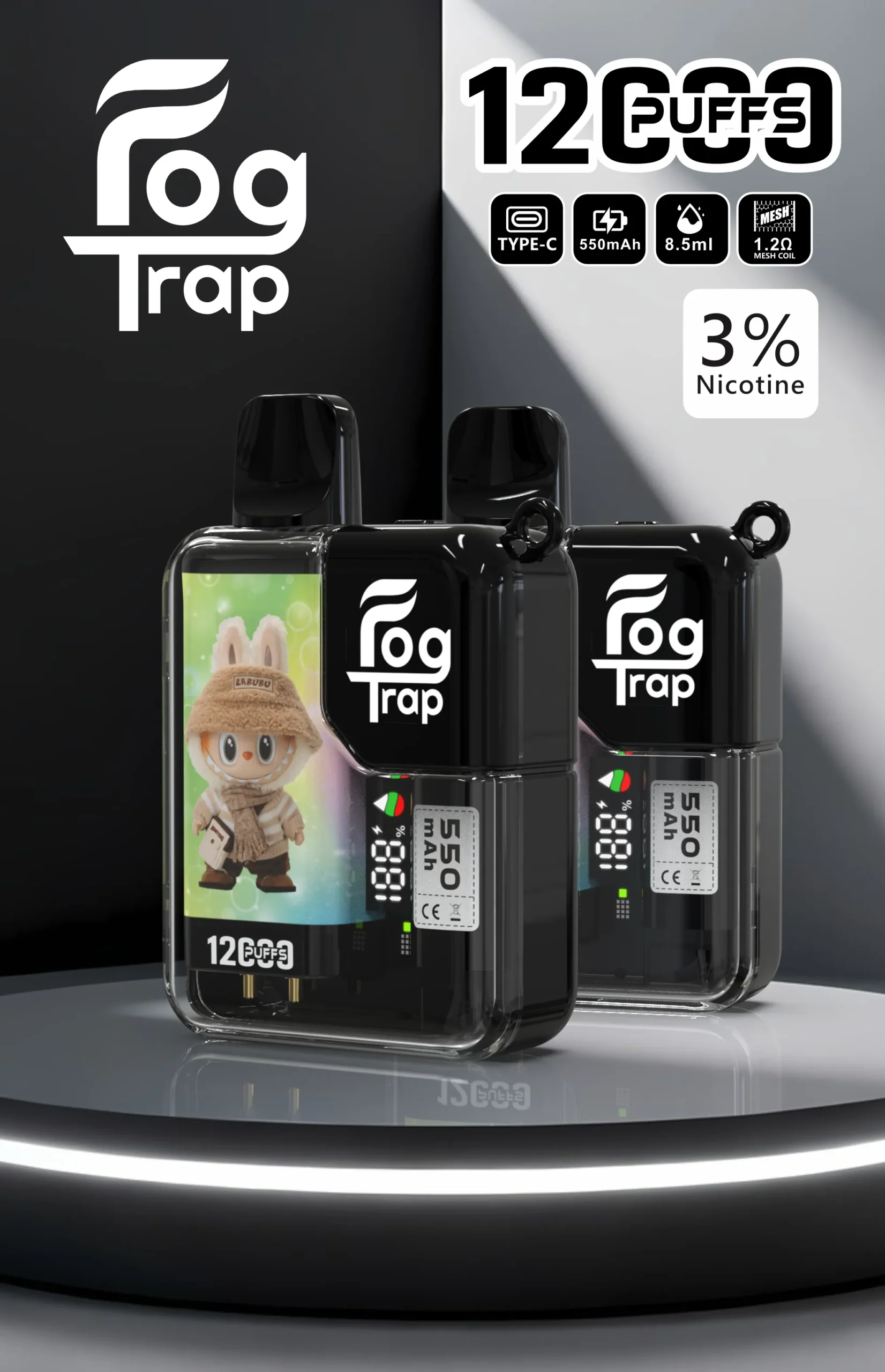 Fog trap 12000口抛棄式電子煙-LABUBU & 蠟筆小新聯名款:圖片 2